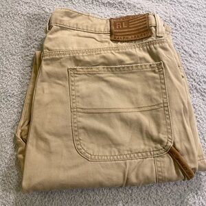 Vtg Polo Ralph Lauren Saturday Carpenter Khaki Jeans 32x30 Preppy Workwear